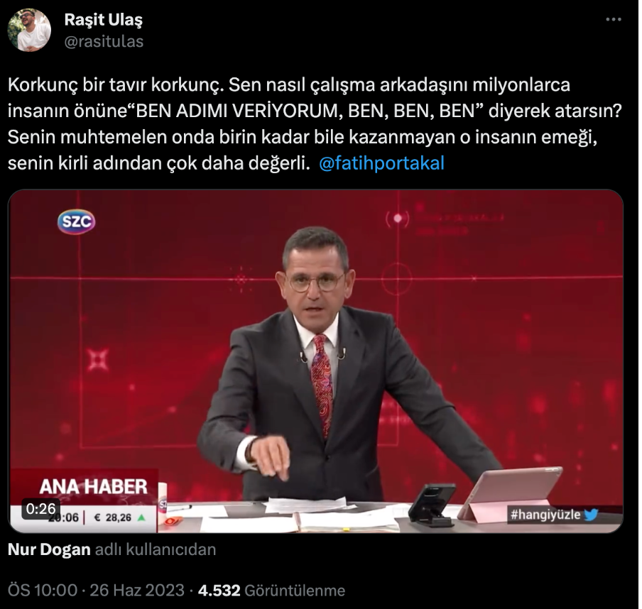 fatih portakal canli yayinda dis sesi azarladi sosyal medyada tepki cekti